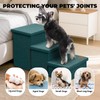 Zerbuger Dog Stairs with Storage 18" H, 3-Step Wider Dog
