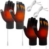 Bencailor 2 Pairs USB Winter Heated Gloves Mitten Hand Washable