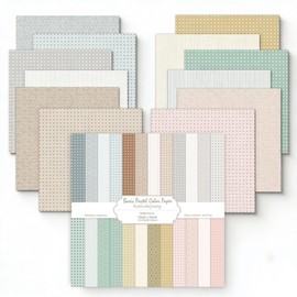 12"x12" Scrapbook Paper, 24 Sheets Pastel Color Craft Paper, Double Sided, Decorative Paper for Junk Journals, Card Making, Photo Albums, DIY Art Projects (02)