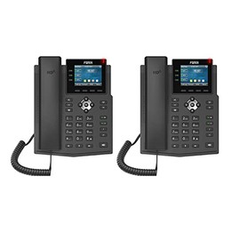 Fanvil X3U Enterprise VoIP Phone, 2.8-Inch Color Display, 6 SIP Lines, Dual-Port Gigabit Ethernet (2-Pack)