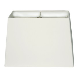 Royal Designs, Inc. Rectangle Hardback Lamp Shade, HB-613-12WH, White, (5 x 10) x (8 x 12) x 9.5