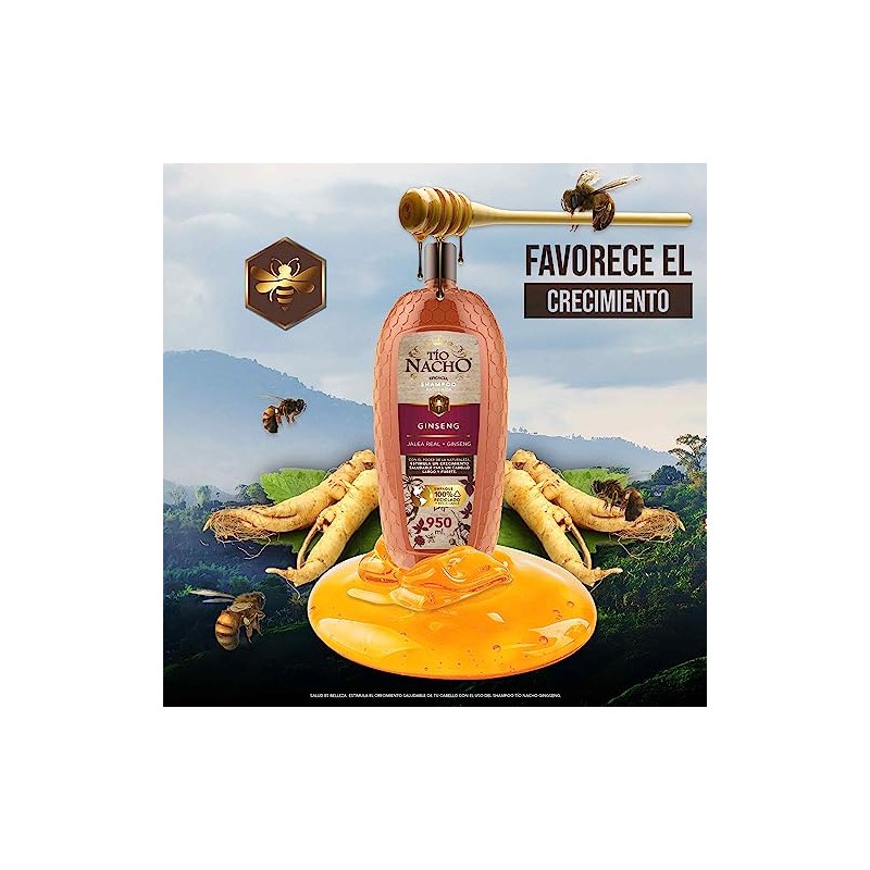 Tío Nacho Shampoo Anticaída Ginseng Jalea Real Estimula Fortalece Crecimiento