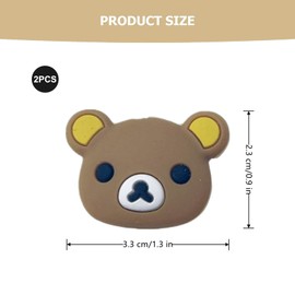 NXPpiULeh 2 PCS Tennis Dampener Cute Tennis Racket Dampener Tennis Shock Absorber Animal Tennis Vibration Dampener Dampener Tennis Racquet for Tennis Accessories(Bear)