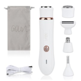 4-in-1 Facial Hair Removal for Women, Electric Painless Shaver, USB Rechargeable, Lip Chin Cheek Trimmer