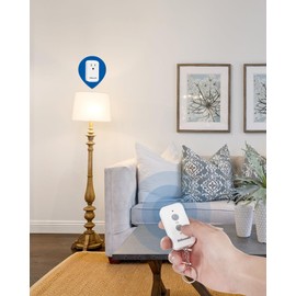 Remote Control Outlet Plug Wireless On Off Power Switch, WILAWELS Wireless Remote Light Switch for Lamp, Light, Fan, Programmable, Compact and Portable, 100ft RF Range, FCC Listed, Battery Included