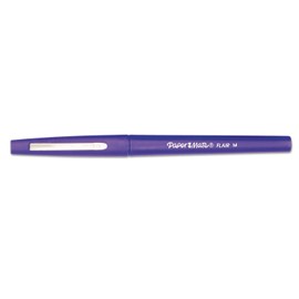 Paper Mate 8450152 Point Guard Flair Needle Tip Stick Pen, Purple Ink, 0.7mm, Dozen
