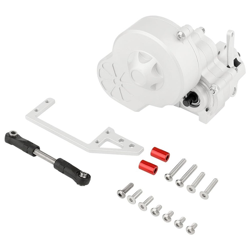 ZIJOT Metal Complete Transmission Gearbox with Dig Gear for 1:10