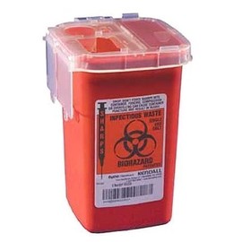 Kendall Sharps Cont 1Qt Red Clear - Model 8900sa