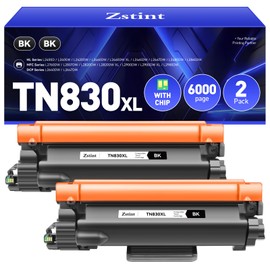 TN830XL Black Compatible Toner Cartridge 2-Pack High Yield Replacement for Brother TN830xl TN830 to use with HL-L2460DW DCP-L2640DW HL-L2480DW HL-L2400D HL-L2405W MFC-L2820DW MFC-L2900DW Printer Ink