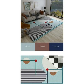 MOXIC Soft Abstract Carpet for Living Room Rectangular Kids Rug Non-Slip Nordic Modern Home Decor Mats for Indoor Outdoor Runner Kids Room 60 x 72 Inch