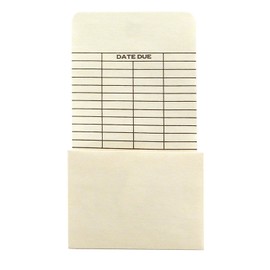 Hygloss Products Manila - Bolsillos para Biblioteca, Sobres autoadhesivos Fabricados en los Estados Unidos, Respaldo Alto con Fecha de 6.25 x 3.5 Pulgadas, Paquete de 50