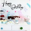 MUNILAIL Black Happy Birthday Sign for Backdrop