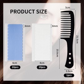 Pack of 240 Wig Band, 1 Piece Hair Comb, Wig Extension Tape, Invisible Extension Band, Replacement Band, Hair Extension Tape, Waterproof and Sweatproof Tape