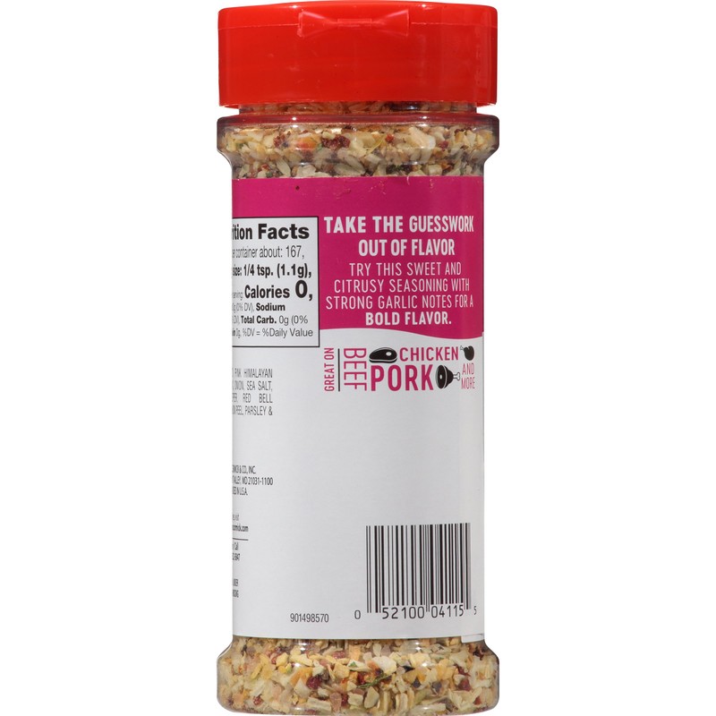 McCormick Black Pepper Garlic Himalayan Pink Sea Salt, 6.5 Ounce