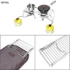 Grandios GD-CCSTAND-LG Cooker Stand, Long, Stainless Steel, Folding Trivet, Grill