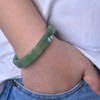 Natural Green Aventurine Gemstone Faceted 12mm Rectangle Beads Stretch Bracelet