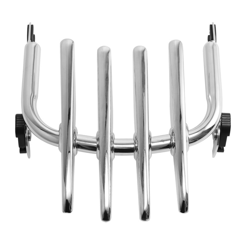 XFMT Motorcycle Chrome Detachable Stealth Two-Up Luggage Rack for Harley