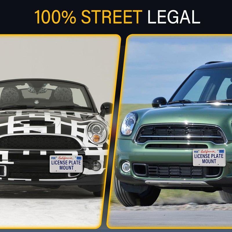 Anti-Theft License Plate Holder Compatible with Mini Cooper R50 R52