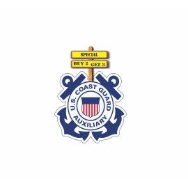 Oracal US Coast Guard Auxiliary Promoting Boating Safety Decal Sticker Choose Size P897 - 5.0" x 5.0"
