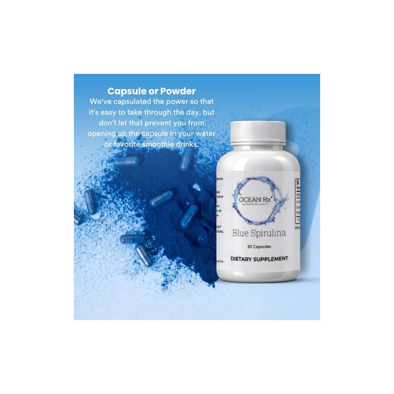 Suplemento prebiótico de extracto de espirulina azul puro antioxidante, antiinfamatorio