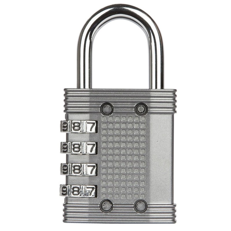 FortLocks Padlock - 4 Digit Combination Lock for Gym Outdoor