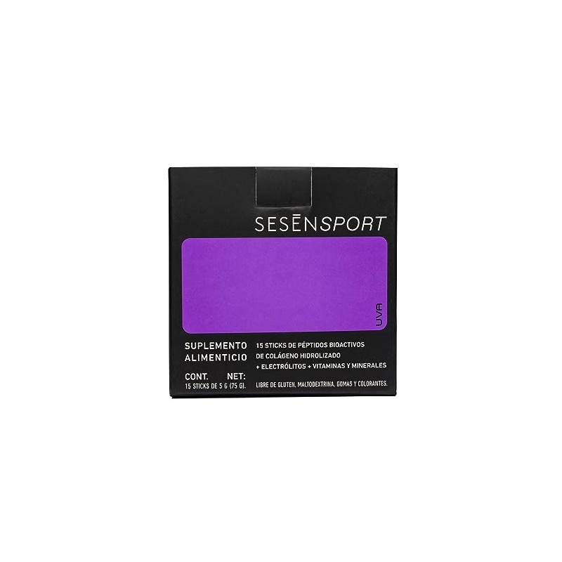SESEN - ELECTROLITOS SABOR UVA - 15 STICKS DE 5GR