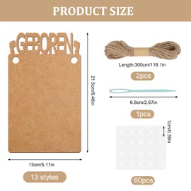 Photo Banner 1st Birthday for 1 to 12 Months German Baby Photo Garland Birthday Decoration Hanging Wall Decoration Kids Monthly Picture Prop Kraft Paper Frame for Party Decor, Holy Communion