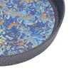 Small Tea Tray Complex Pattern Round Alloy Decorative Tea Serving
