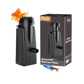 Pawfly 80 GPH 4 W Aquarium Surface Skimmer for Fish Tanks up to 92 Gallons, Aquarium Oil Film Processor, Fish Tank Filter with Bio Sponge & Suction Cups, Fish Tank Oil Skimmer, Oil Film Remover