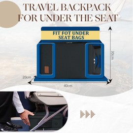 VMIKIV Hand Luggage Backpack for Ryanair Hand Luggage 40 x 20 x 30 for Wizz Air Hand Luggage 40 x 30 x 20 Small Travel Backpack Hand Luggage Aeroplane for Vueling Weekender Short Tirp, black