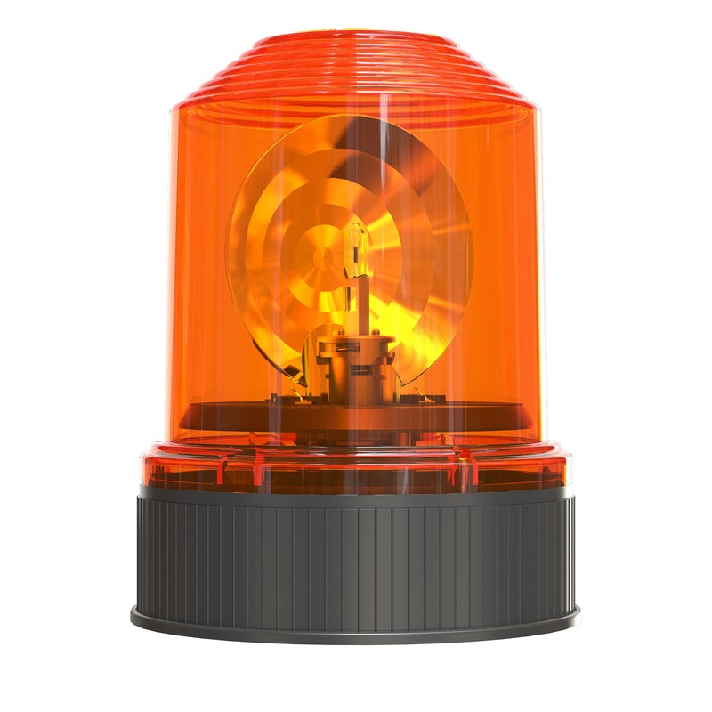 OSRAM LIGHTsignal Halogen Beacon Light, Rotating Beacon 360°, Yellow Indicator
