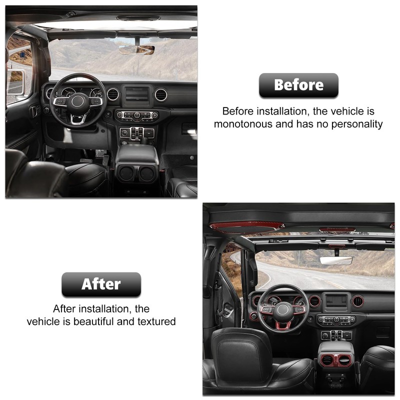 RT-TCZ Interior Trim Kit Cover Center Console Decoration Accessories Compatible
