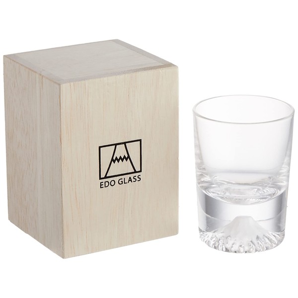Tajima Glass TG20-015-CS Tajima Glass Mt. Fuji Glass, Cold Sake Glass, 3.4 fl oz (95 ml), Traditional Crafts, Shot Glass, Gift for Father's Day, Wedding Gift, Home Celebration