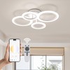 Modern Led Ceiling Light, 4 Rings Dimmable Lighting Fixture with