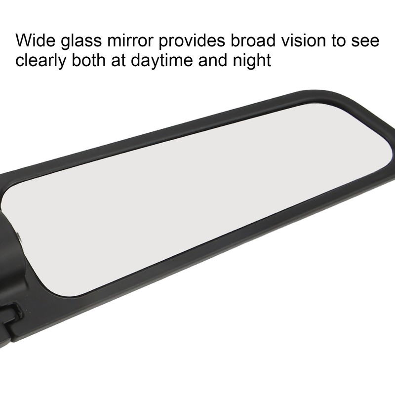 2pcs Motorcycle Wind Wing Mirror Multi Angle Adjustable Rotating Rear