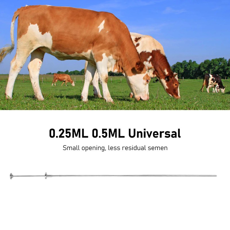 Cow Inseminating Rod 304 Stainless Steel Artificial Animal Breeding Tool