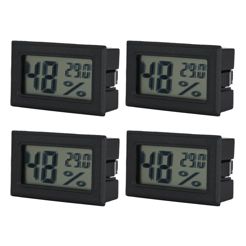 4PCS Mini Embedded Digital Temperature Humidity Meters Gauge Indoor Thermometer