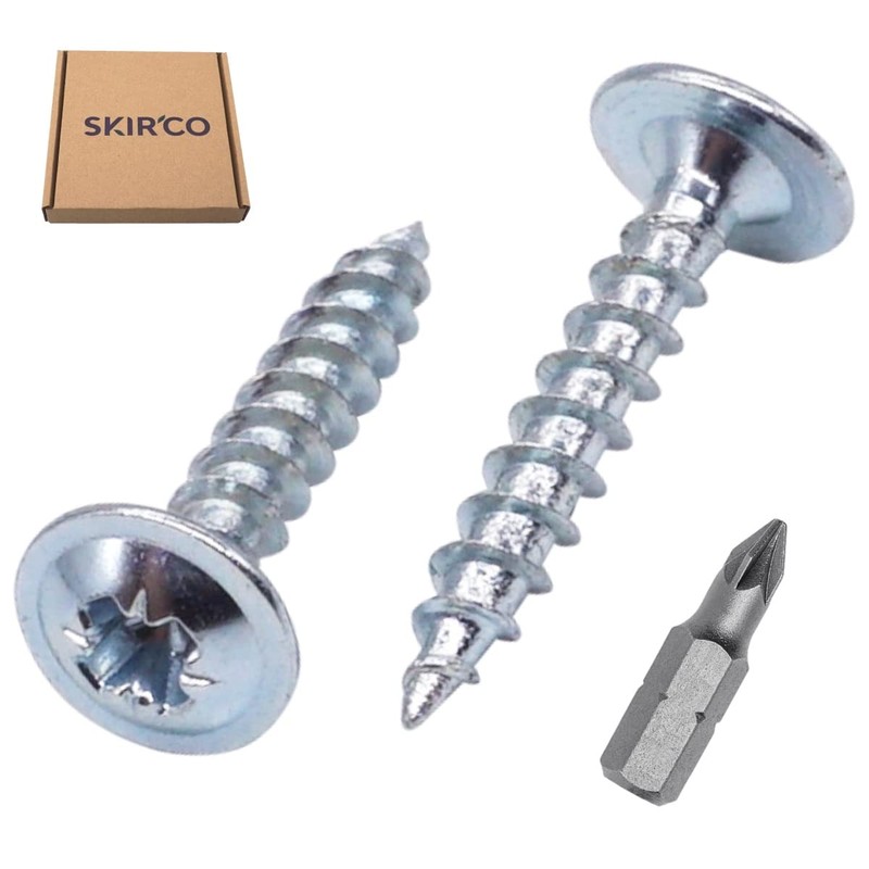 SKIR'CO (Pack of 100) Galvanised Steel 3.5 x 16mm Silver
