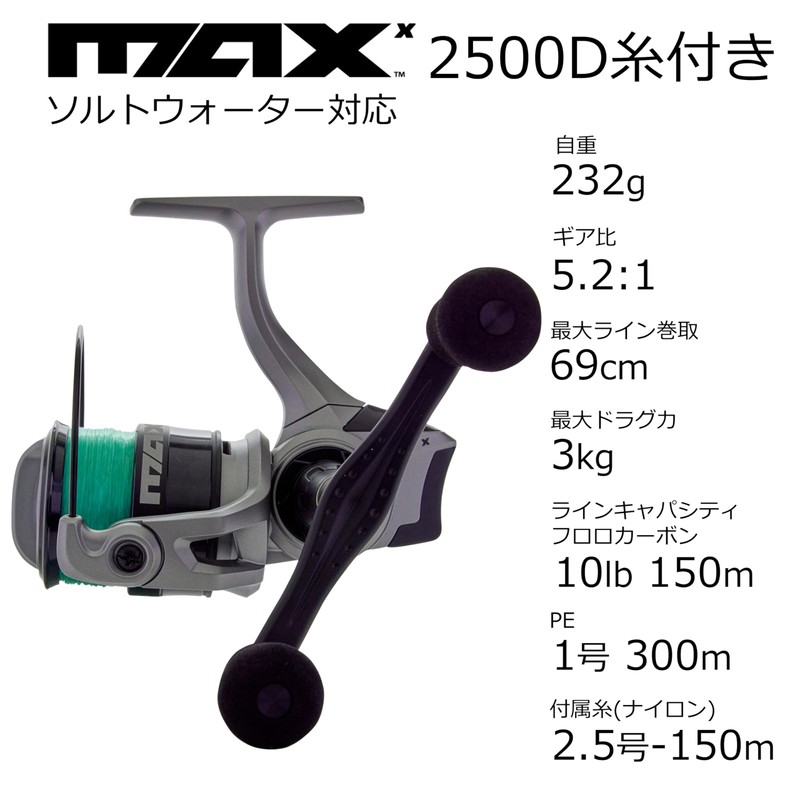 Abu Garcia Max X 2500D with Thread for Beginners, Beginners,