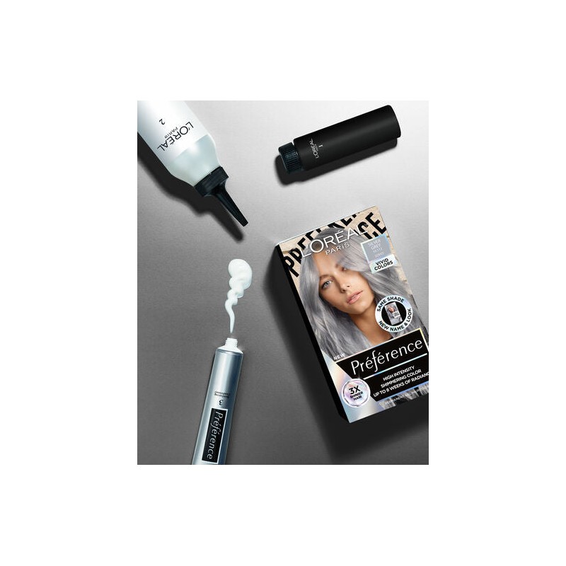 L'Oreal Preference Vivids Permanent Hair Colour 10.112 Silver Grey