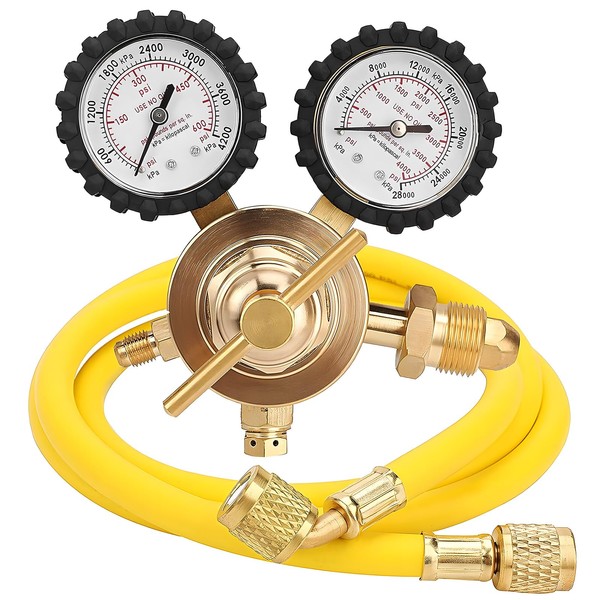 Nitrogen Regulator with 0-600 PSI Delivery Pressure, 60" Hose CGA580