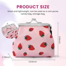 Kiss-lock Coin Purse for Girls Women Mini Change Purses Kids Cute Small Coin Pouch Tiny Coin Wallet Key Holder