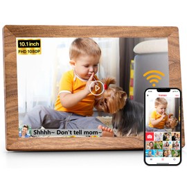 Frameo 10.1 inch WiFi Digital Photo Frame -1280 * 800 HD Digital Picture Frame 32GB Memory, IPS Touch Screen Electronic Frames with Auto-Rotate, Slideshow, Wall-Mounted, Share Photos Videos Instantly