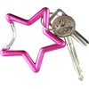 1pc Silver Star Shaped Stainless Steel Keychain Clip Carabiner Snap