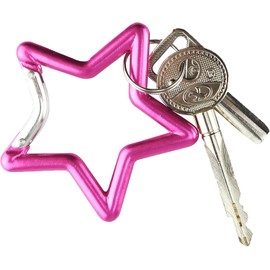 1pc Silver Star Shaped Stainless Steel Keychain Clip Carabiner Snap Hook Holder,Carabiner Hook Clip Key Holder Carabiner Clip for Keys and Wallet Accessory,Accessory and Keychain Carabiners