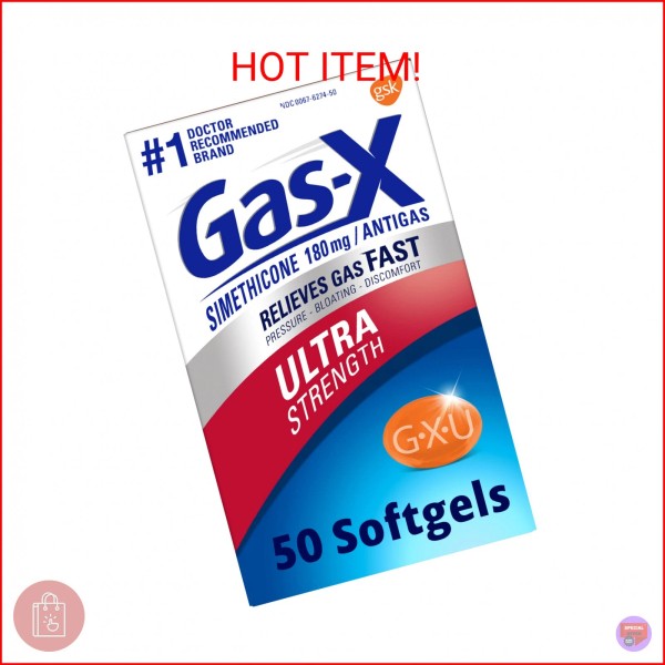 Gas-X Ultra Strength Gas Relief Softgels with Simethicone 180 mg