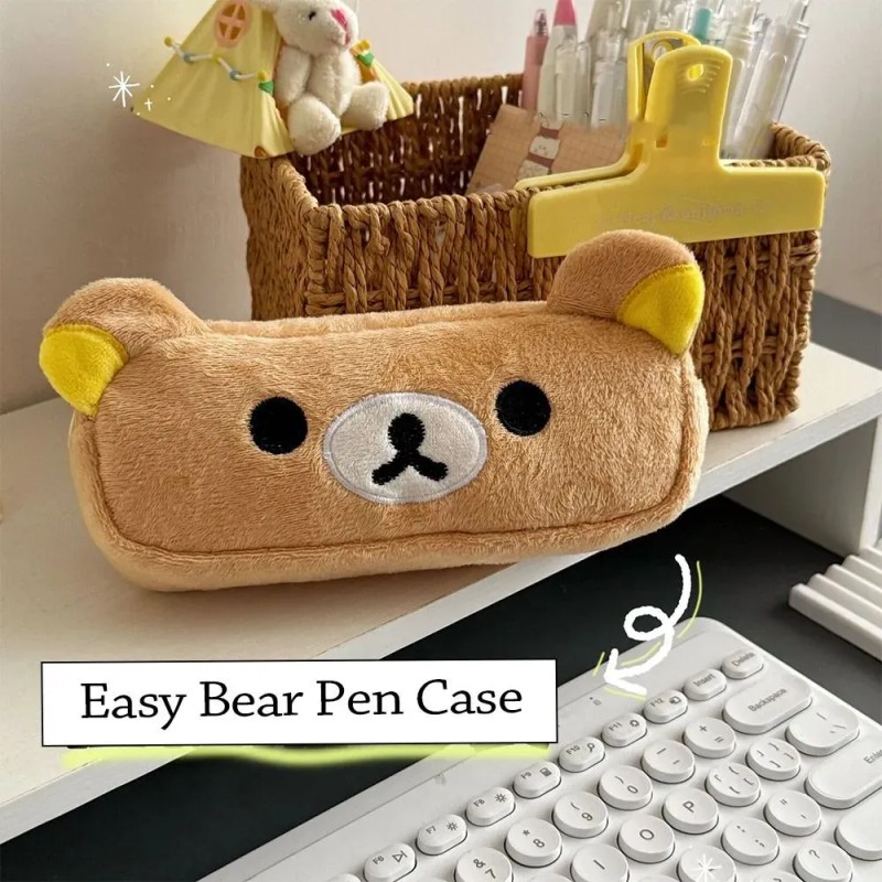 Estuche De Tela De Peluche Para Útiles Escolares