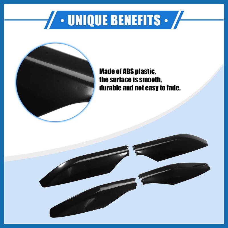 A ABSOPRO 4pcs Car Roof Rack Side Rails End Cover
