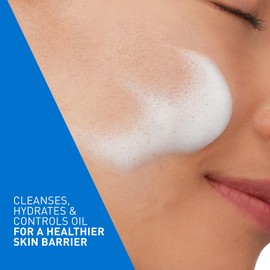 CeraVe - Balancing Facial Cleanser, Moisturising Facial Cleanser, Ceramides and Glycolysin, Fights Dehydration and Regulates Sebum, Non-Comedogenic, for Normal to Combination Skin