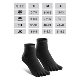 WRELS Coolmax Toe Socks for Men Women,Athletic High Performance Cushion Crew Socks for Running Working,3 Pairs Anti-slip Breathable Five Finger Socks